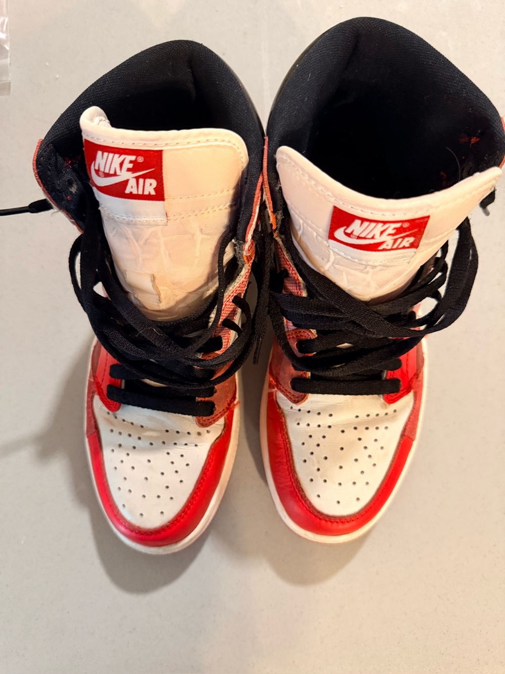 Nike Red and White High-Top Sneakers Spider-man size 8.